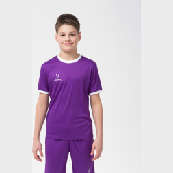 Футболка футбольная JOGEL CAMP Origin, фиолетовый/белый, детский