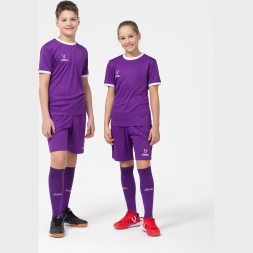 Футболка футбольная JOGEL CAMP Origin, фиолетовый/белый, детский