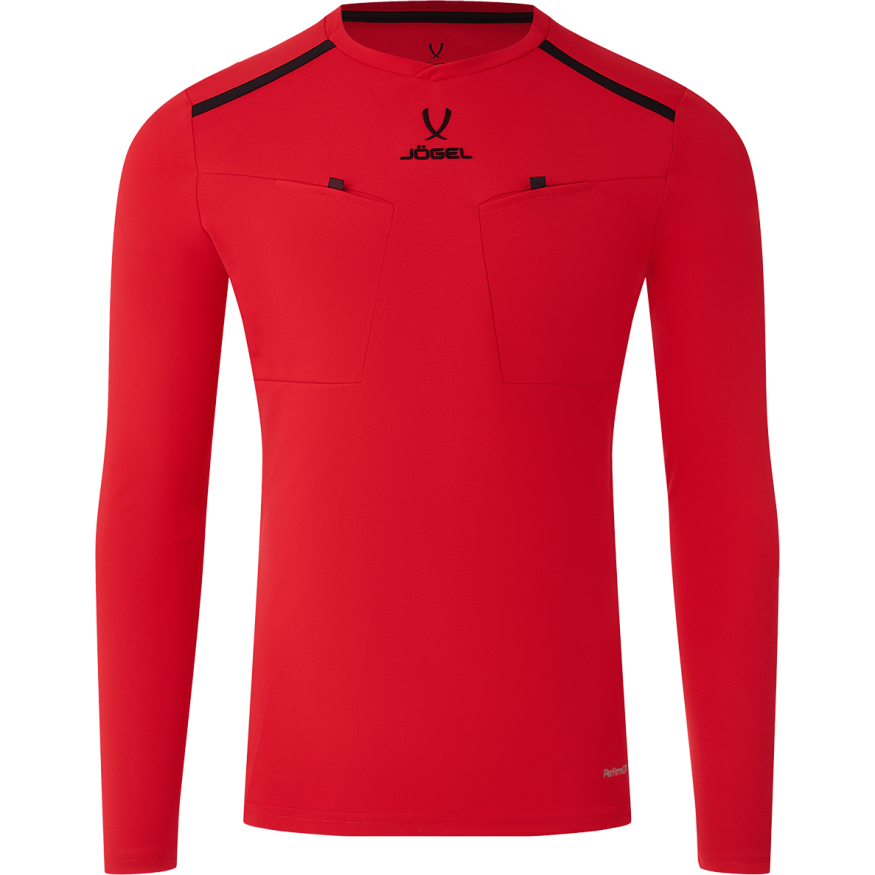 Футболка судейская с длинным рукавом JOGEL DIVISION PerFormDRY Referee LS Tee, красный