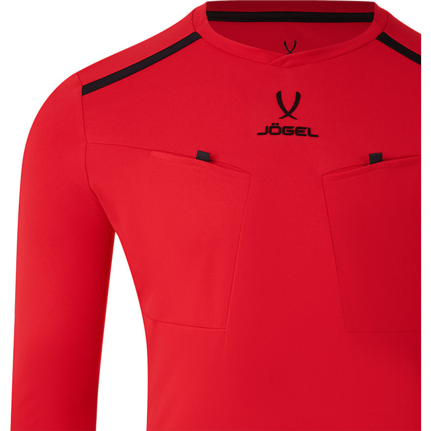 Футболка судейская с длинным рукавом JOGEL DIVISION PerFormDRY Referee LS Tee, красный