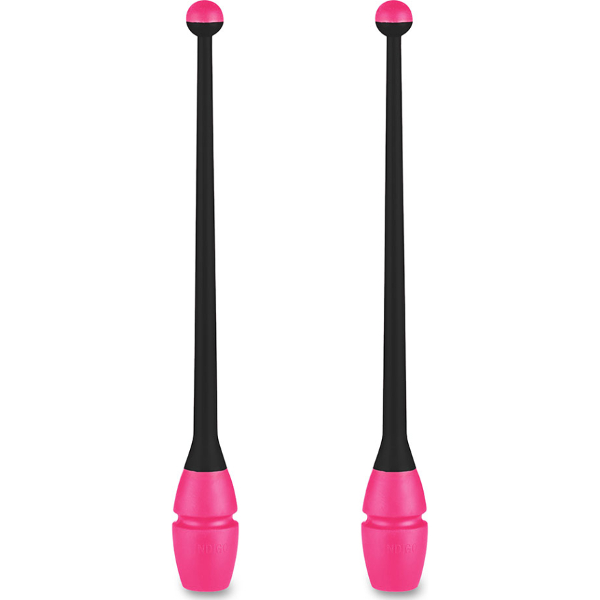 Булавы для художественной гимнастики INDIGO IN017, длина 36 см, каучук, вставляющиеся