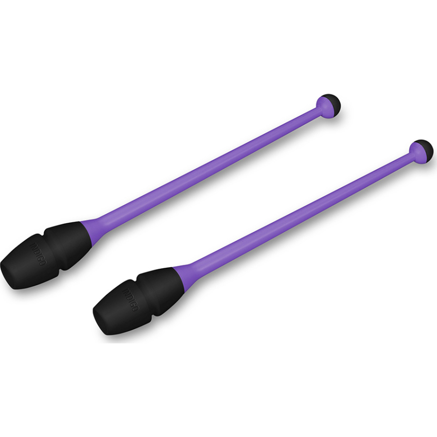 Булавы для художественной гимнастики INDIGO IN017, длина 36 см, каучук, вставляющиеся