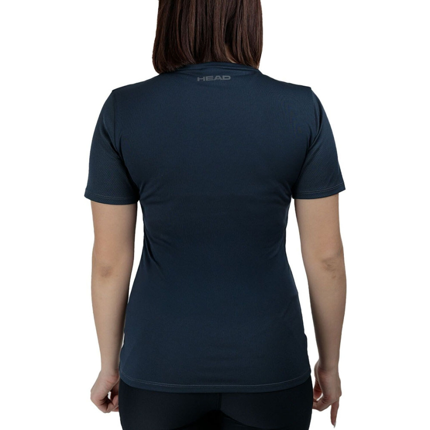 Футболка женская HEAD Club 22 T-Shirt W 814725-NV-XS, р.XS, 100% полиэстер, темно-синий