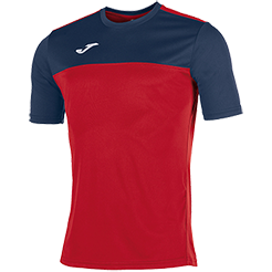 Футболка  игровая JOMA с коротким рукавом WINNER Красный Тёмно Синий L 100946.603, 9997642944087, Красный Тёмно Синий, L