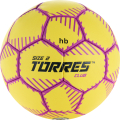Мяч ганд. TORRES Club, H32432, р.2, ПУ, 5 подкл. слоев, руч. сшивка, желтый