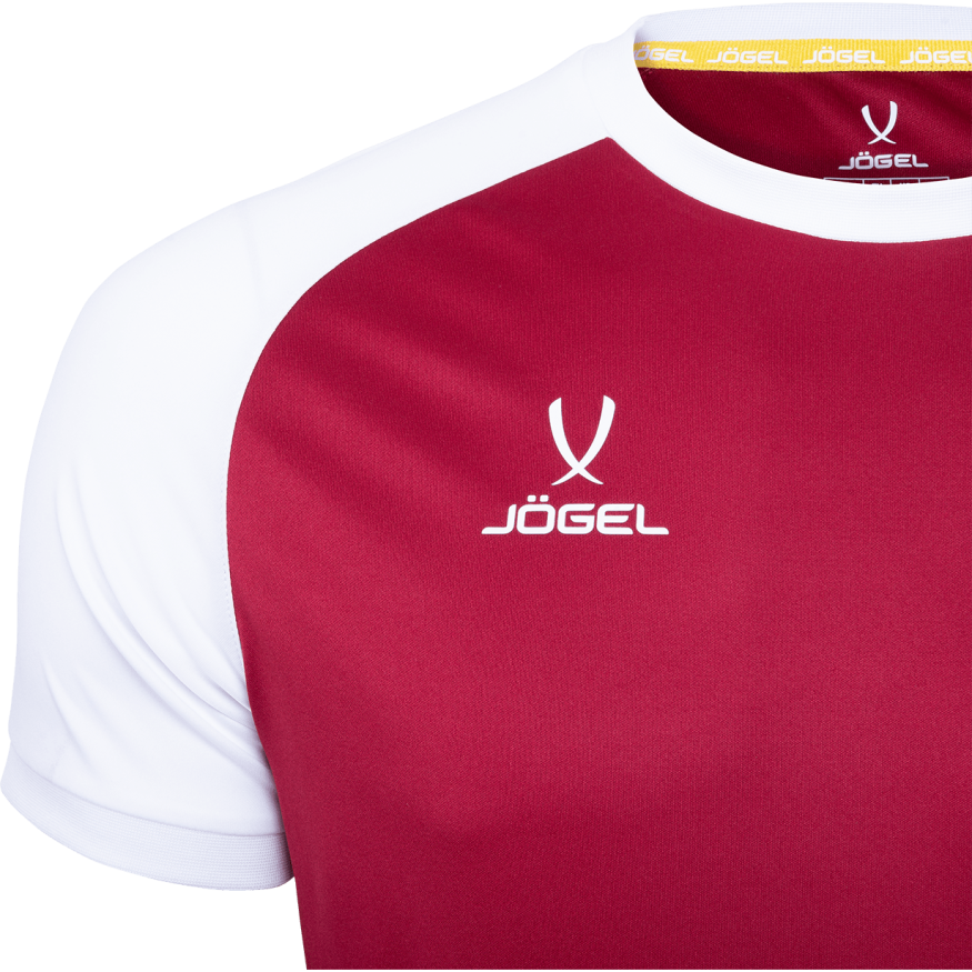 Футболка игровая JOGEL CAMP Reglan Jersey, гранатовый/белый, детский