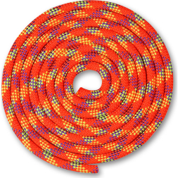 Скакалка гимнастическая INDIGO SM-360-BCL, утяжеленная, длина 3м, шнур, голубо-кораллово-лимонный