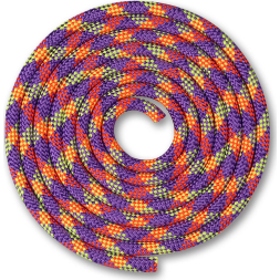 Скакалка гимнастическая INDIGO SM-360-BCL, утяжеленная, длина 3м, шнур, голубо-кораллово-лимонный