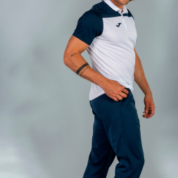 Поло с коротким рукавом HOBBY Белый-темно синий