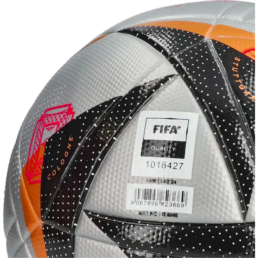 Мяч футб. ADIDAS Euro24 Fussballliebe Finale IX4046, р.4, 12п, ТПУ, термосш, серебристый
