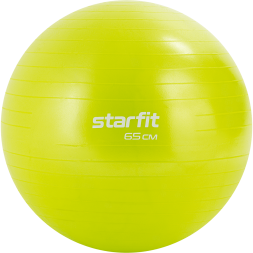 БЕЗ УПАКОВКИ Фитбол STARFIT GB-111 антивзрыв, 1000 гр, лаймовый, 65 см