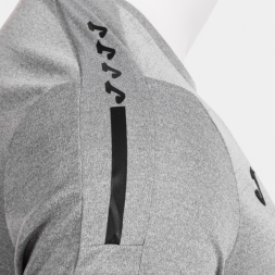 CAMISETA MANGA CORTA OLIMPIADA GRIS MELANGE NEGRO