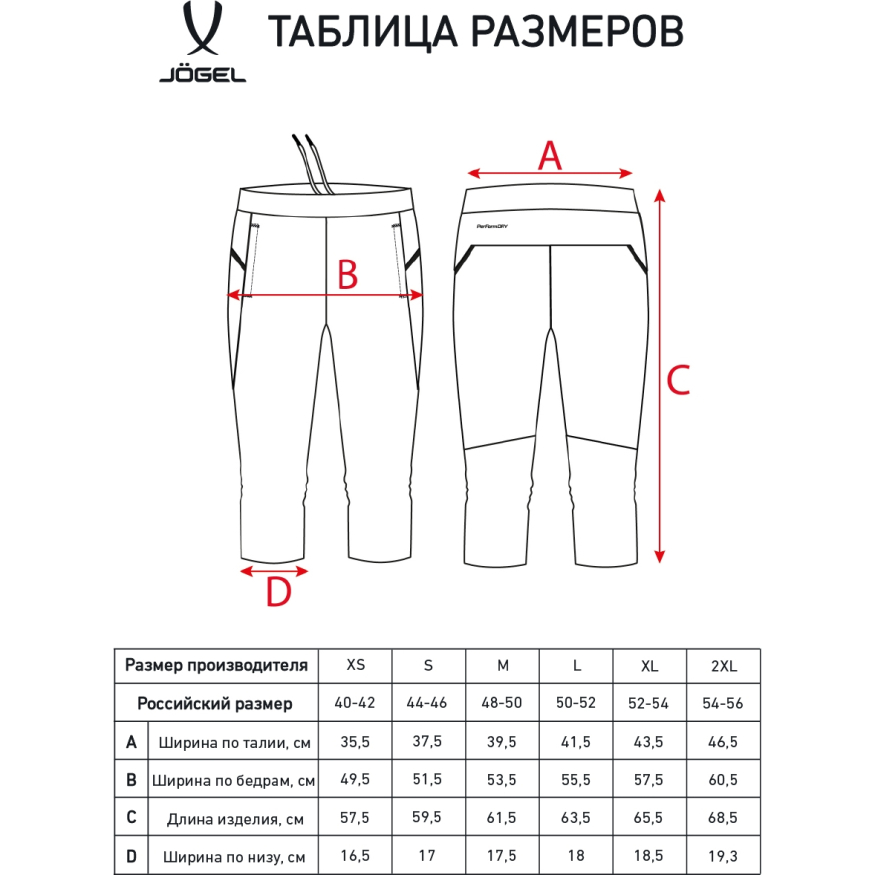 Брюки тренировочные JOGEL DIVISION PerFormDRY Pro Training Pants 3/4, темно-синий