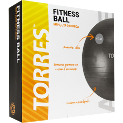 Мяч гимнастический TORRES AL121155SL, диаметр 55см., серый