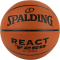 Мяч баск. SPALDING TF-250 React 76803z, р.5, композит. кожа (ПУ), коричн-черн.