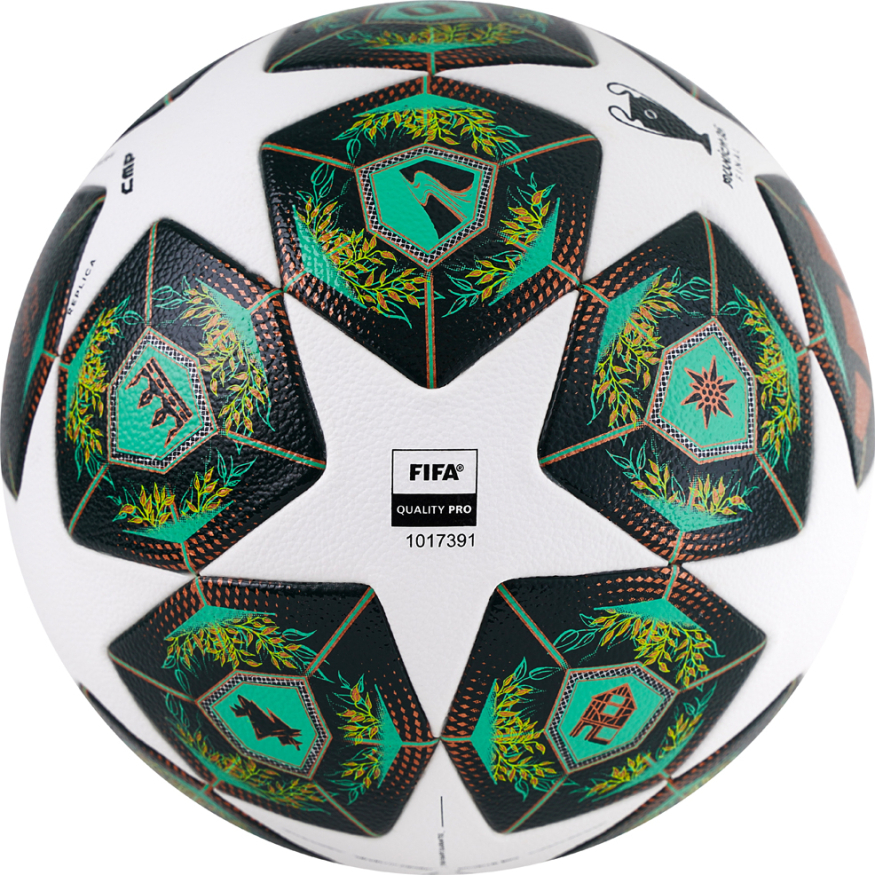 Мяч футб. ADIDAS UCL Competition JH1288, р.5, 32 панели, FIFA Quality Pro, ПУ,термосш,бело-зеленый