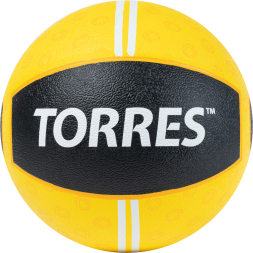 Медбол TORRES AL00231, 1кг, желто-черный