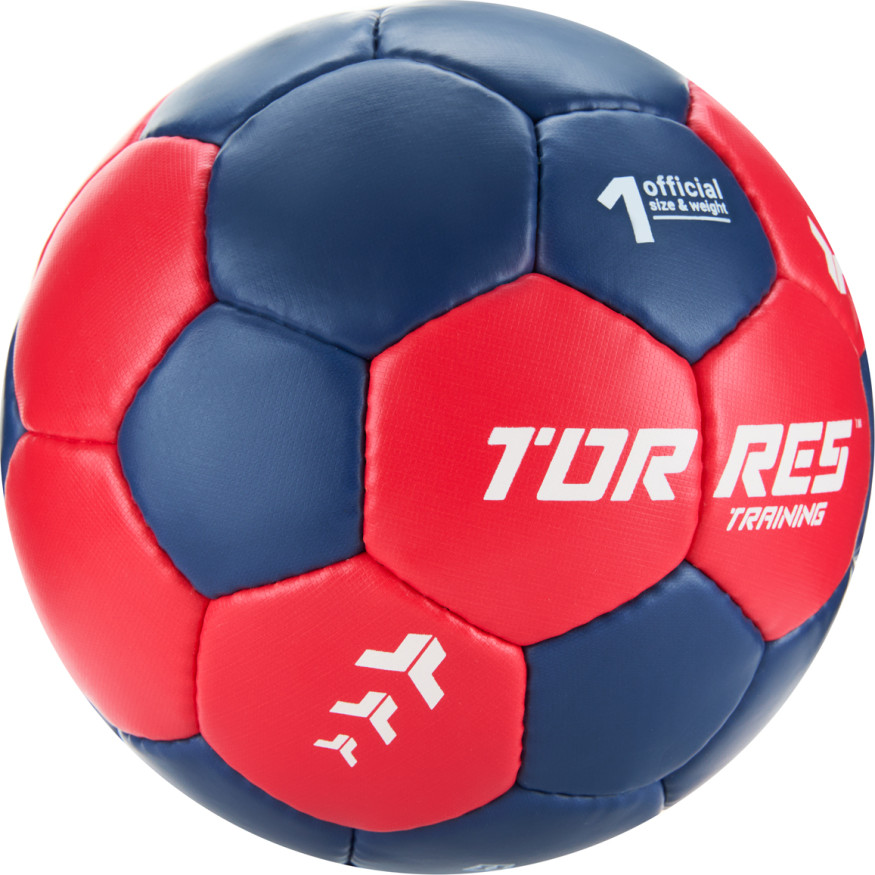 Мяч ганд  TORRES Training, H32451, р 1, ПУ, 4 подкл  слоя, руч  сшивка, мультиколор