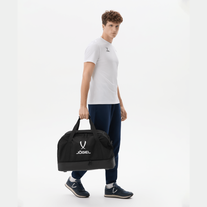 Сумка спортивная с двойным дном JOGEL Division Double Bottom Bag, черный