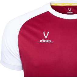 Футболка игровая JOGEL CAMP Reglan Jersey, гранатовый/белый