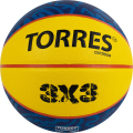 Мяч баск. TORRES 3х3 Outdoor, B322346, р. 6, 8 панелей, ПУ,бут.кам,нейл.корд,жёлто-синий