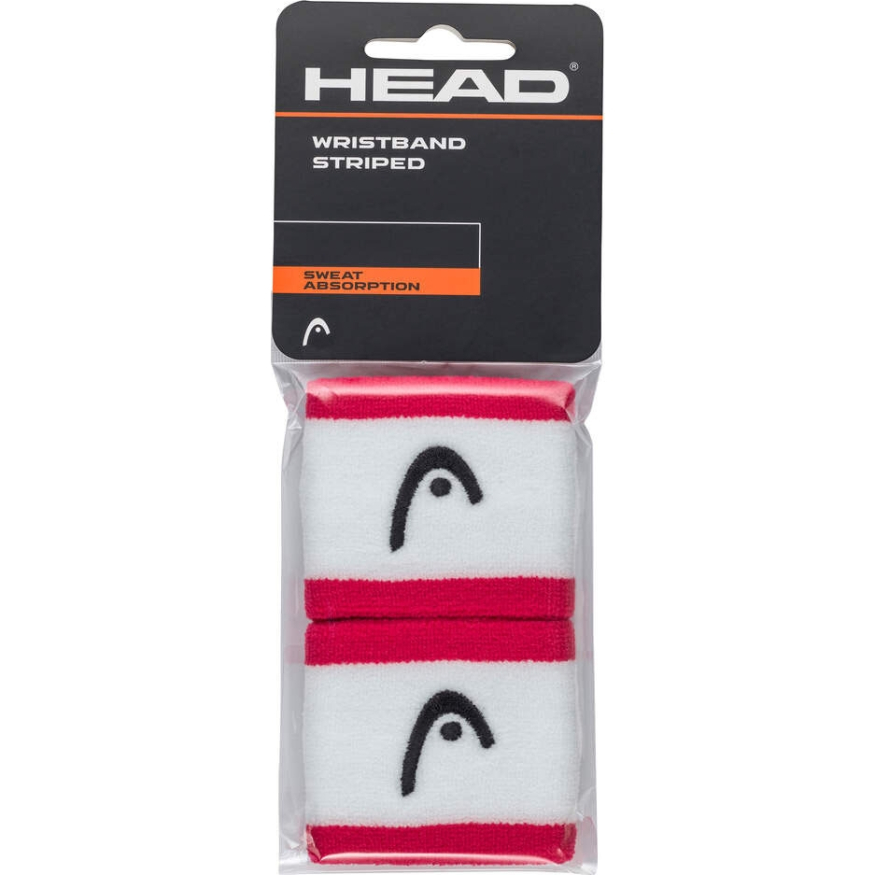 Напульсники HEAD 2,5" stripped, 285864-BKWH, ширина 7см, 90% нейлон, 10% эластан, пара, бело-черный