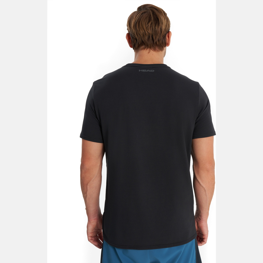 Футболка мужская HEAD Club Original T-Shirt M 811855-BK-S, р.S, хлопок,полиэстер,эластан, черный