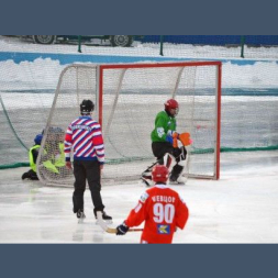 СЕТКА ДЛЯ ХОККЕЯ С МЯЧЕМ (ПАРА) - НИТЬ 2,6 ММ.