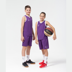 Шорты баскетбольные JOGEL CAMP Basic, фиолетовый, детский