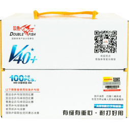 Мяч для настольного тенниса DOUBLE FISH Fish 1*, V40+1, 100 шт