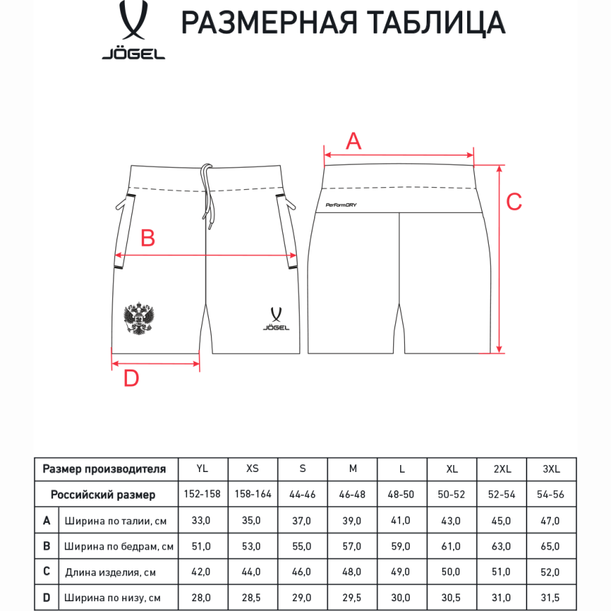 Шорты парадные JOGEL NATIONAL PerFormDRY Woven Shorts, темно-синий