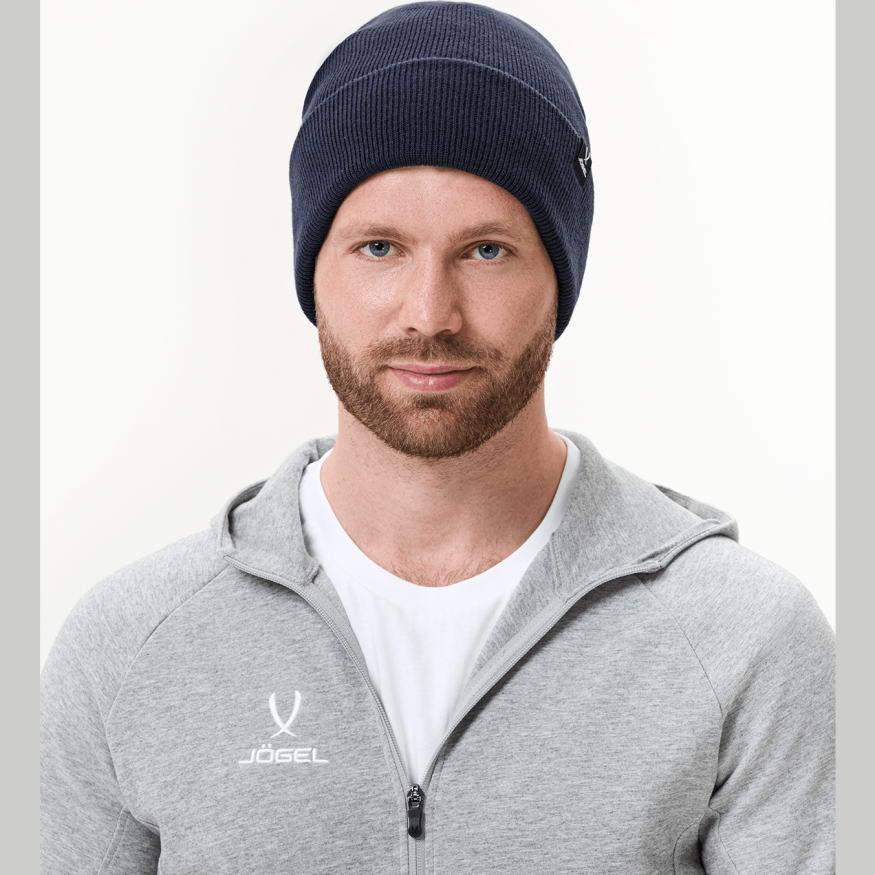 Шапка JOGEL ESSENTIAL High Beanie, темно-синий