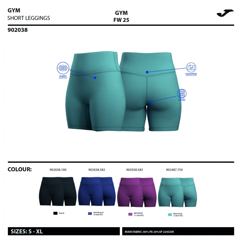 MALLAS CORTAS INDOOR GYM VIOLETA