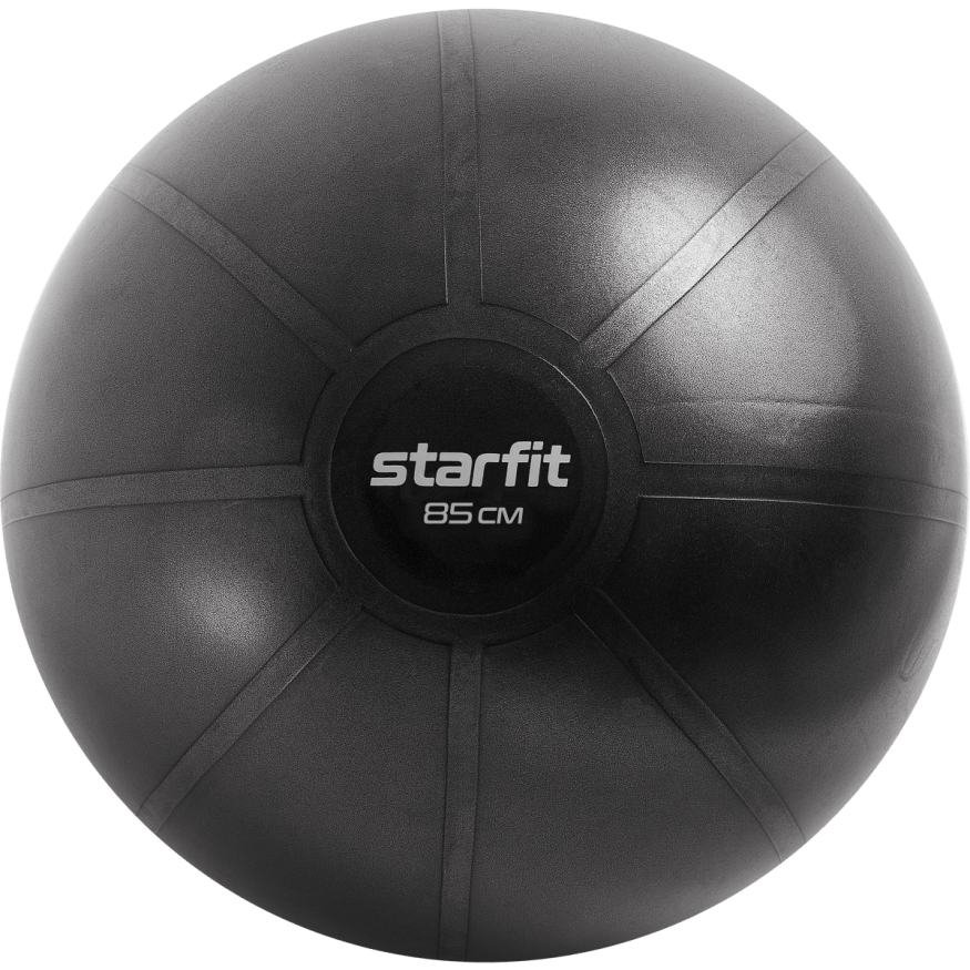 БЕЗ УПАКОВКИ Фитбол высокой плотности STARFIT GB-110 антивзрыв, 1600 гр, черный, 85 см