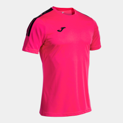 CAMISETA MANGA CORTA OLIMPIADA FUCSIA NEGRO