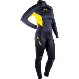 Гидрокостюм для плавания женский SALVAS Alfa MS0072-L чёрно-жёлтый