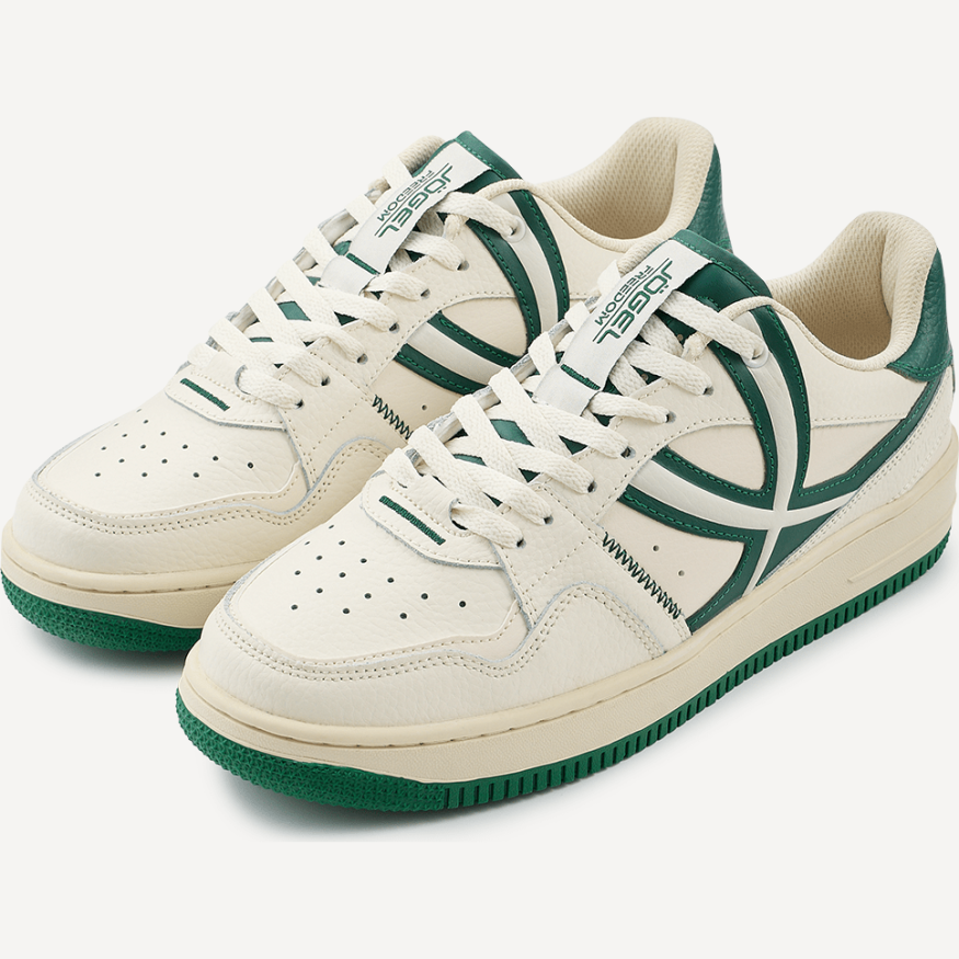 Кроссовки спортивные JÖGEL Freedom, светло-бежевый/зеленый