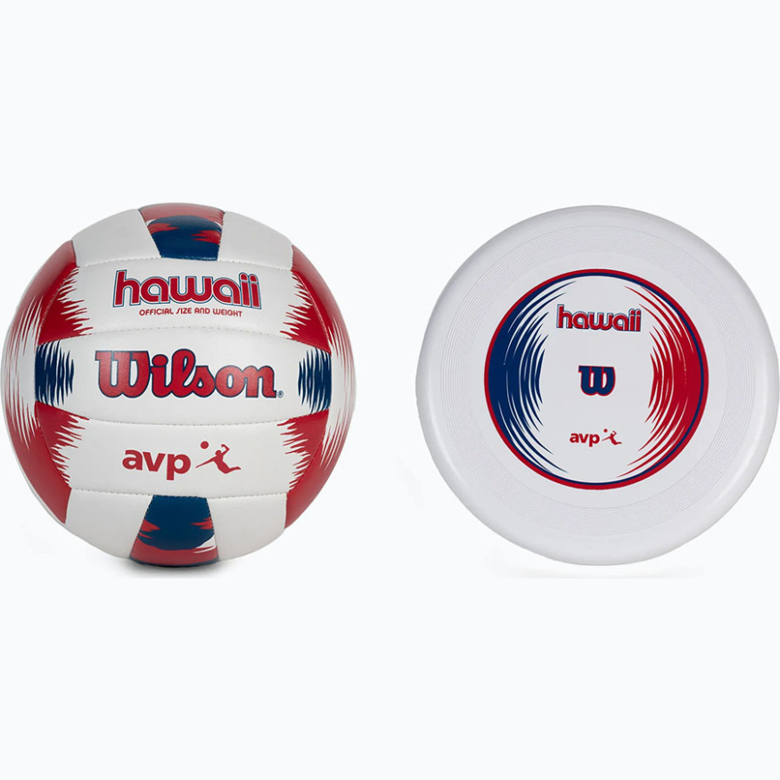 Набор WILSON Hawaii AVP, WTH80219KIT, мяч вол. р.5, синт.кожа PVC, маш.сшивка, фрисби