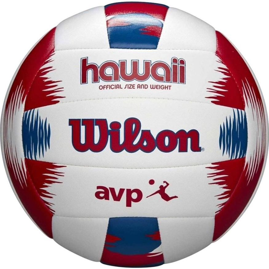 Набор WILSON Hawaii AVP, WTH80219KIT, мяч вол. + фрисби, размер 5, синт.кожа PVC, маш.сш., бело-крас