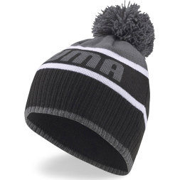 Шапка спортивная PUMA Pom Beanie, 02403901, черно-серый