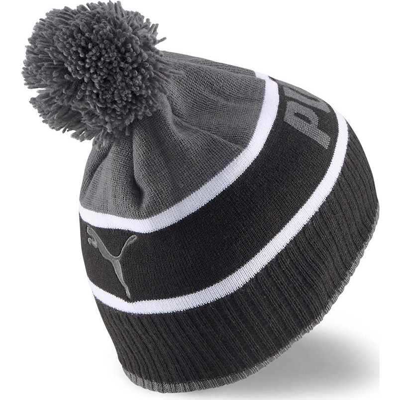 Шапка спортивная PUMA Pom Beanie, 02403901, черно-серый