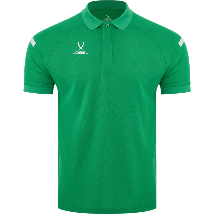 Поло JOGEL CAMP 2 Poly Polo, зеленый/белый