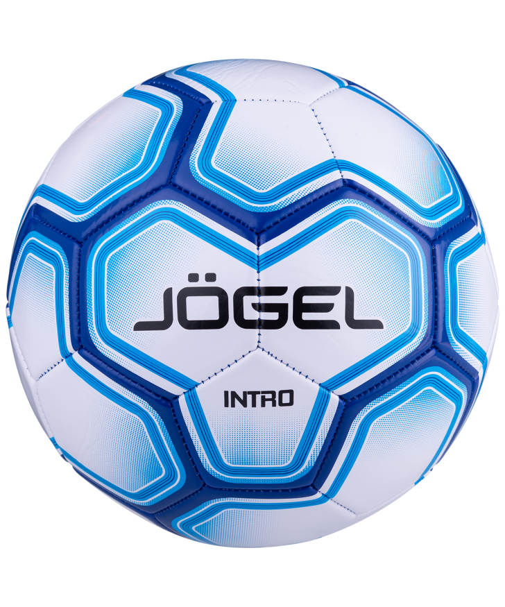 Мяч футбольный JOGEL Intro №5, белый/синий