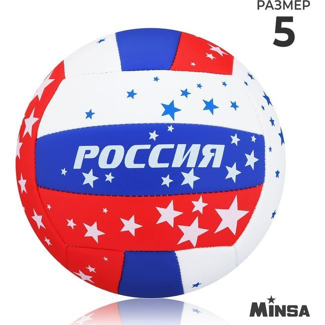Мяч волейбольный MINSA, ПВХ, машинная сшивка, 18 панелей, р. 5