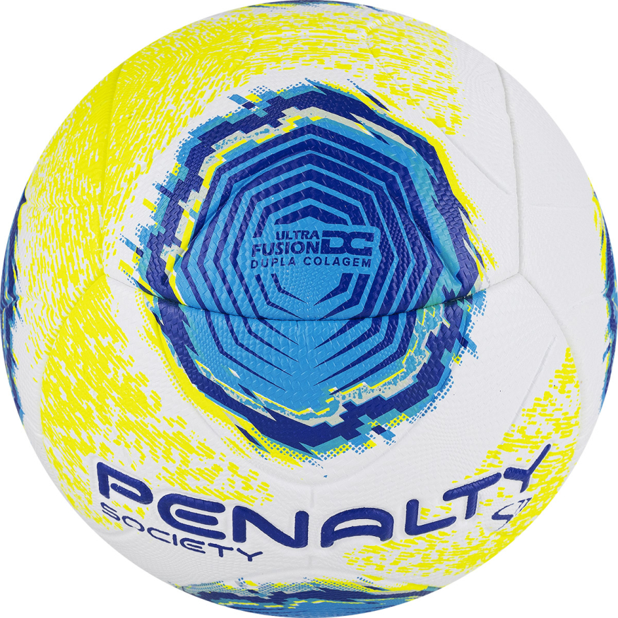 Мяч футб. PENALTY BOLA SOCIETY S11 R2 XXII, 5213261090-U, р.5, PU, термосшивка, бел-жёлто-голуб