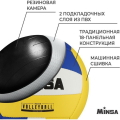Мяч волейбольный MINSA, ПВХ, машинная сшивка, 18 панелей, р. 5