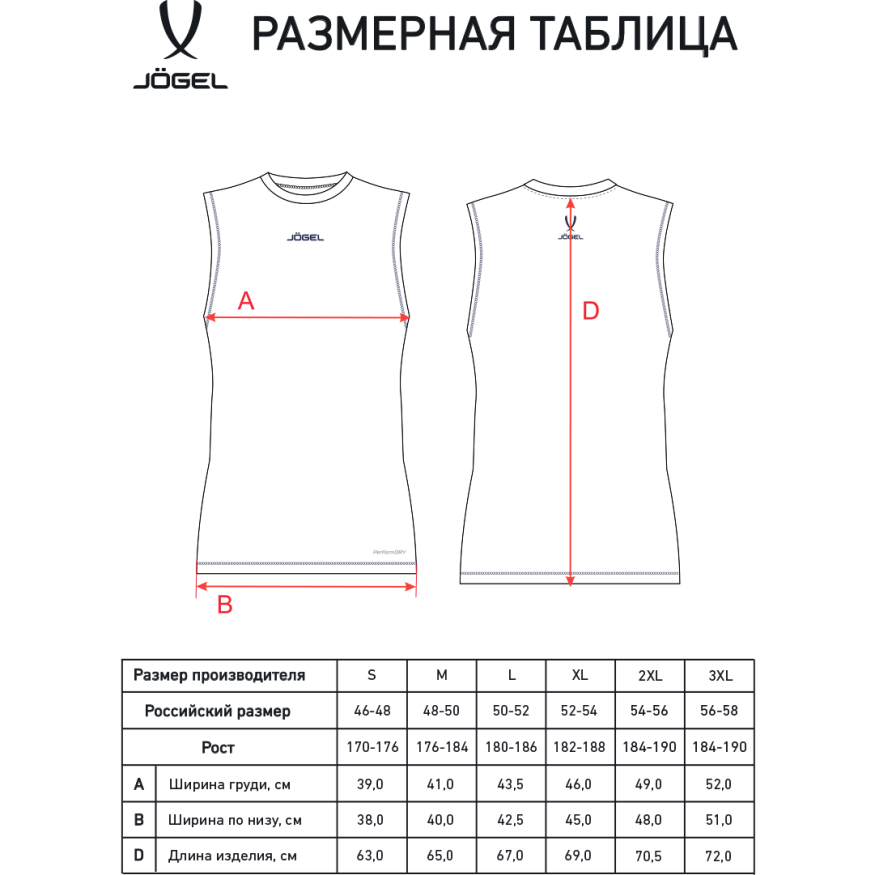 Майка компрессионная JOGEL CAMP PerFormDRY Baselayer SL Tee, темно-синий