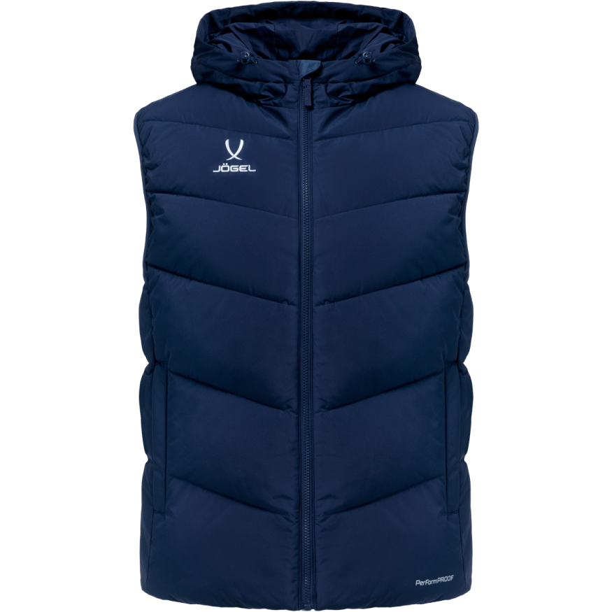 Жилет утепленный c капюшоном JÖGEL ESSENTIAL PerFormPROOF Padded Hooded Vest, темно-синий