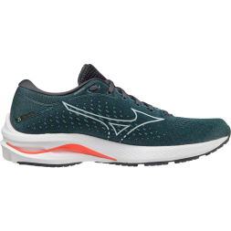 Кроссовки бег. муж. MIZUNO Wave Rider 25, J1GC210301,р.UK10(рос.43,5),иск. кожа, текстиль, темно-зел