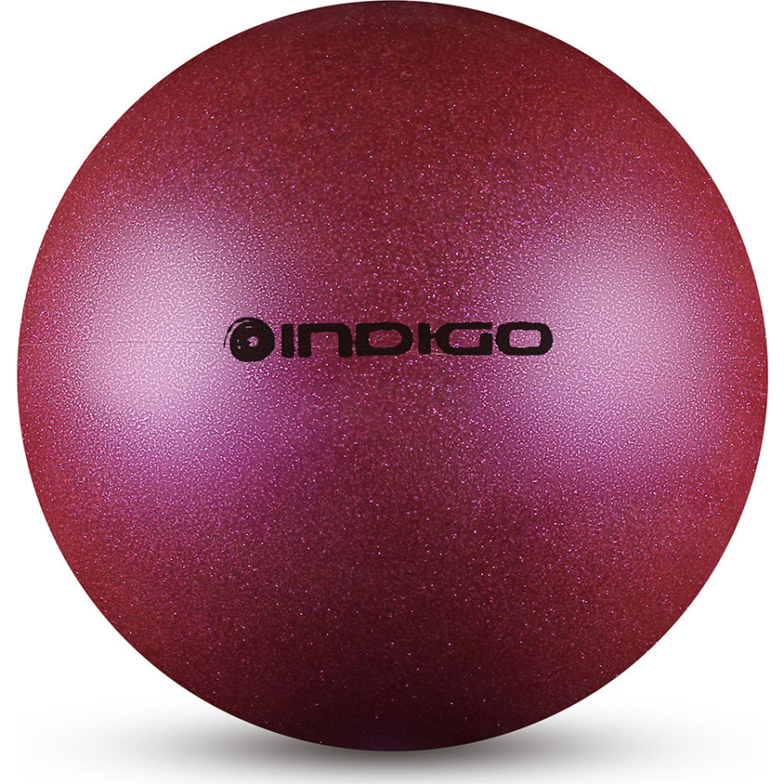 Мяч для художественной гимнастики  INDIGO IN119-B, диаметр 15см., синий металлик с блестками
